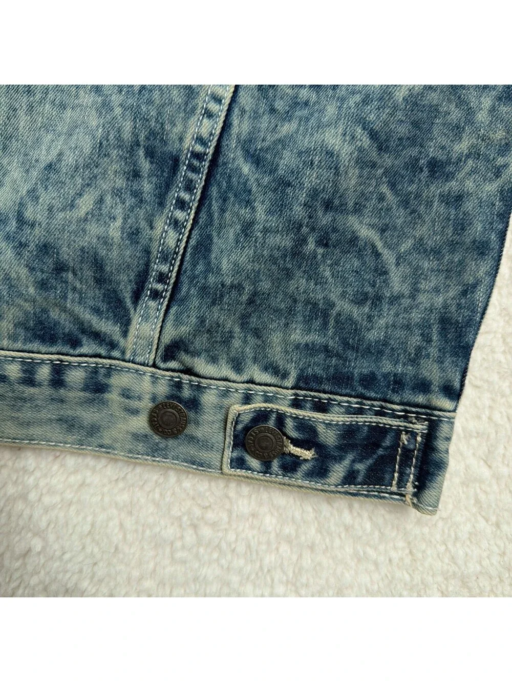 Levi's Kids Denim Vest Acid Wash Size M 10-12 Years Trucker Sleeveless Jacket